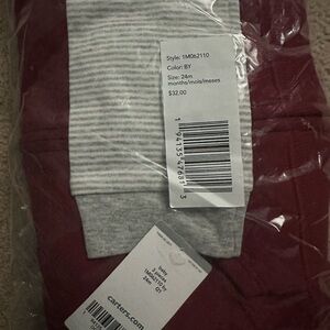 Carter's Gray and Burgundy 3 piece Set NWT